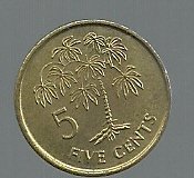 SEYCHELLES 5 CENT 1990 KM 47.2