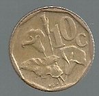 SUD AFRICA 10 CENT 1994 KM 135