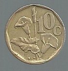 SUD AFRICA 10 CENT 1993 KM 135