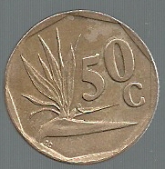 SUD AFRICA 50 CENT 1994 KM 137