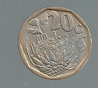 SUD AFRICA 20 CENT 1994 KM 136