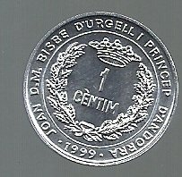 ANDORRA 1 CENTIMO 1999 FAO UNC - Imagen 2