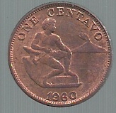 FILIPINAS 1 CENT 1960 KM 186