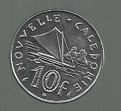 NEW CALEDONIA 10 FRANCS 1990 K 11