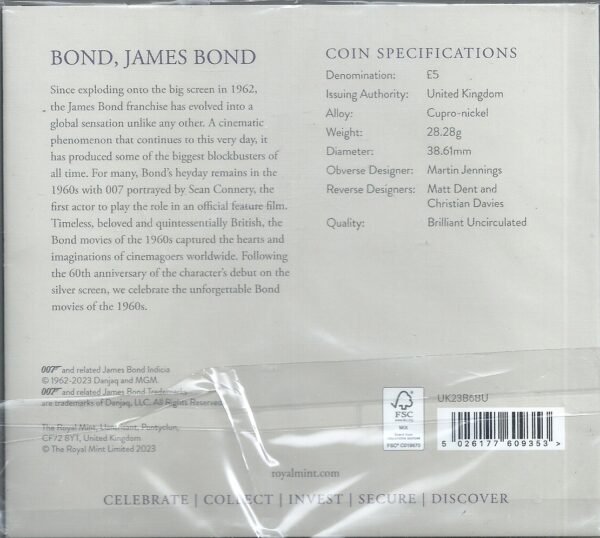 SET PROOF JAMES BOND 007 2023 6 DECADAS - Imagen 2