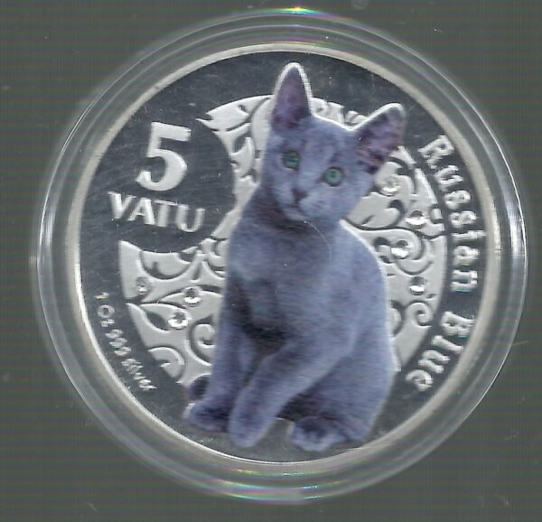 Vanuatu 5 Vatu 2015 RUSSIAN BLUE PROOF