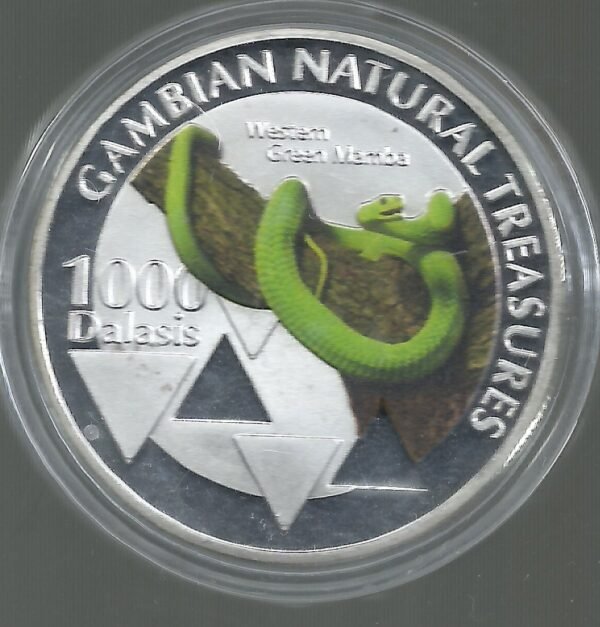 GAMBIA NATURAL TREASURE 1000 DALASIS 2015 PROOF