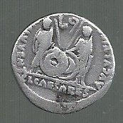 IMPERIO ROMANO 2 A.C./14 D.. DENARIO LUGDUNUM PLATA