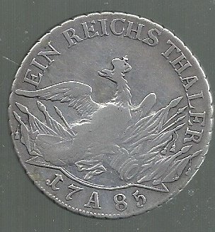 ALEMANIA PRUSIA THALER 1785 A