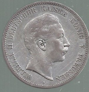 ALEMANIA PRUSIA FUNF MARK 1895 A KM 523 - Imagen 2