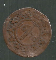 ALEMANIA Herford (Estados alemanes) 1670 cobre 12 peniques (1 centavo)