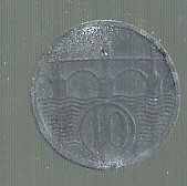 BOHEMIA MORAVIA 10 HALERU 1943 KM 1