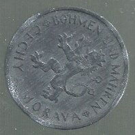 BOHEMIA MORAVIA 1 KRONE 1944 KM 4 - Imagen 2