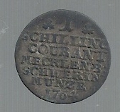 ALEMANIA MECKLENBURG SCHWERIN 1 SCHILLING 1764