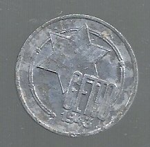 ALEMANIA LODS GHETTO TERRITORIO POLACO OC/ALEMANA 5 MARK 1943 - Imagen 2