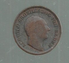 ALEMANIA BADEN 1 KREUZER 1846 CECA KARLSRUHE - Imagen 2