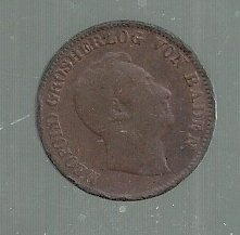 ALEMANIA BADEN 1 KREUZER 1851 CECA KARLSRUHE - Imagen 2