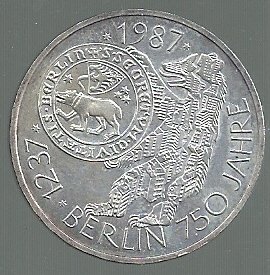 ALEMANIA 10 MARK 1987 J PLATA