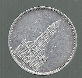 ALEMANIA 5 REICHSMARK 1934 D PLATA