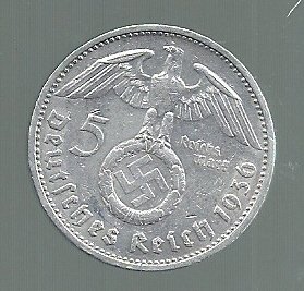 ALEMANIA 5 REICHSMARK 1936 G