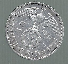 ALEMANIA 5 REICHSMARK 1937 A