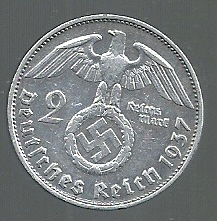 ALEMANIA 2 REICHSMARK 1937 G