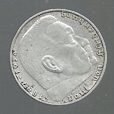 ALEMANIA 2 REICHSMARK 1936 J - Imagen 2