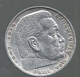ALEMANIA 5 REICHSMARK 1935 F - Imagen 2