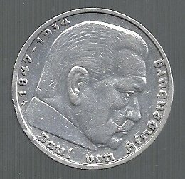 ALEMANIA 5 REICHSMARK 1935 J - Imagen 2
