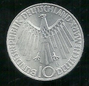 ALEMANIA 10 MARK 1972 OLIMPIADA 1972 D - Imagen 2