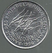 AFRICA CENTRAL 50 FRANCS 1996 KM 11