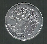 ZIMBAWE 10 CENT DOLAR 1991 KM 3