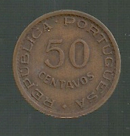 GUINEA- BISSAU 50 CENTAVOS 1952 KM 8
