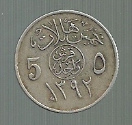 ARABIA SAUDITA 5 HALALA 1972 KM 45