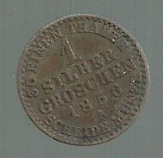 ALEMANIA PRUSIA 1 SILBERGROSCHEN 1856 A