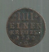 ALEMANIA NASSAU-WEIBURG 1/4 KREUZER 1752