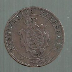 ALEMANIA SAJONIA 5 PFENNIGE HANNOVER 1862 - Imagen 2