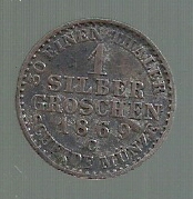 ALEMANIA PRUSIA 1 SILBERGROSCHEN FRANKFURT 1869 C