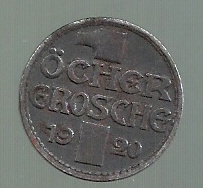 ALEMANIA ACHEN 1 OCHER GROSCHE 1920