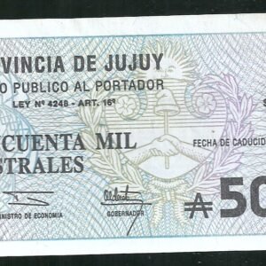 Información adicional Valor 5 PESOS Moneda Pesos País Argentina Año de Emisión 2002 Condición UNC Continente América Material PAPEL MONEDA Catalogo COL 289