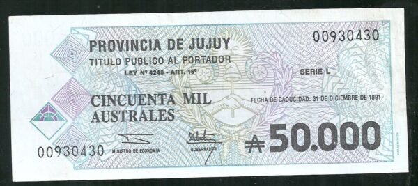 Información adicional Valor 5 PESOS Moneda Pesos País Argentina Año de Emisión 2002 Condición UNC Continente América Material PAPEL MONEDA Catalogo COL 289