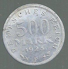 ALEMANIA 500 MARK 1923 F ALUMINIO