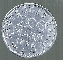 ALEMANIA 200 MARK 1923 A ALUMINIO