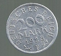 ALEMANIA 200 MARK 1923 F ALUMINIO