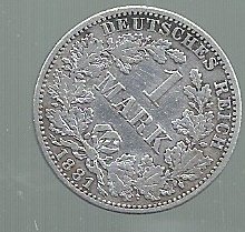 ALEMANIA 1 MARK 1881 A PLATA