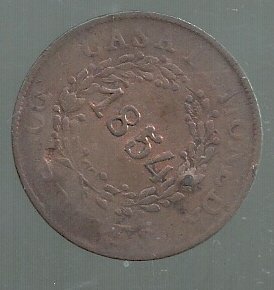 ARGENTINA BUENOS AIRES 2 REALES 1854