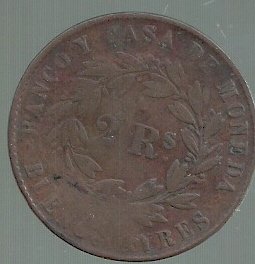 ARGENTINA BUENOS AIRES 2 REALES 1861