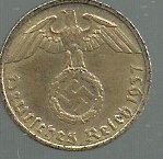 ALEMANIA 5 REICHSPFENNIG 1937 D