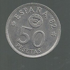 ESPAÑA 50 PESETAS 1980 EST 82 MADRID KM 819