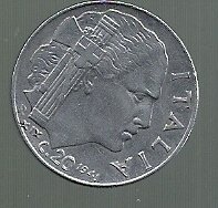 ITALIA 20 CENTIMO 1941 XIX KM 75a